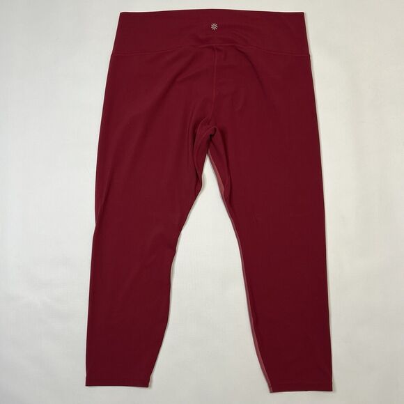 ATHLETA Transcend Color Block 7/8 Tight Leggings Womens Size 2X Berry Rose - Picture 11 of 11